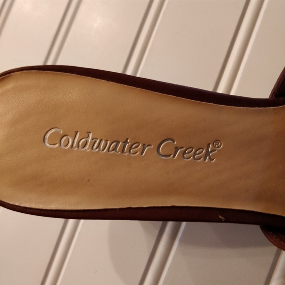 Coldwater Creek leather slides/sandals - Picture 2 of 5